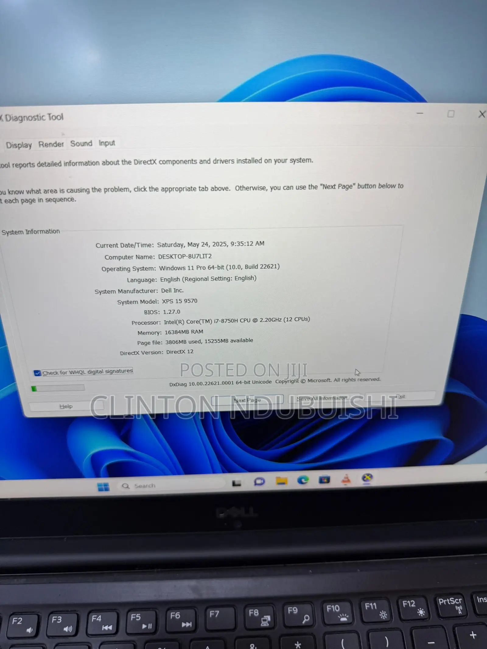 Laptop Dell XPS 15-9570 16GB Intel Core i7 SSD 512GB