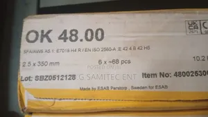 Ok 48:00 2.5mm E7018 Esab Vac Pac Carton