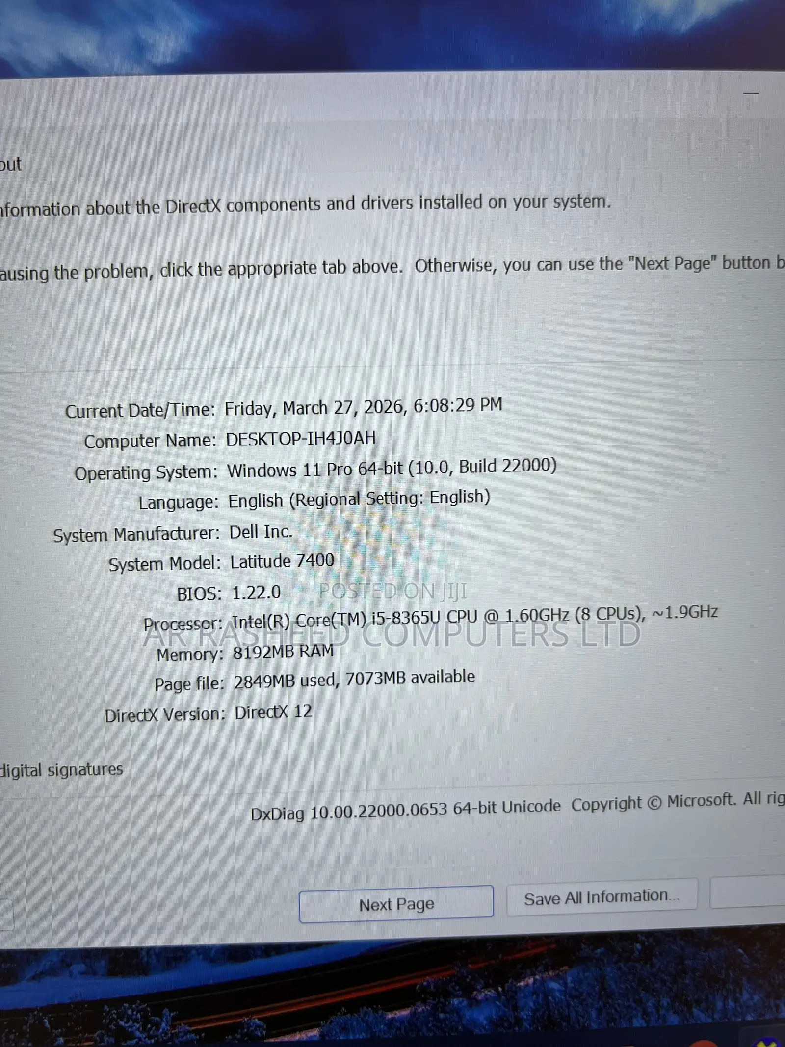 Laptop Dell Latitude 7400 8GB Intel Core i5 SSD 256GB