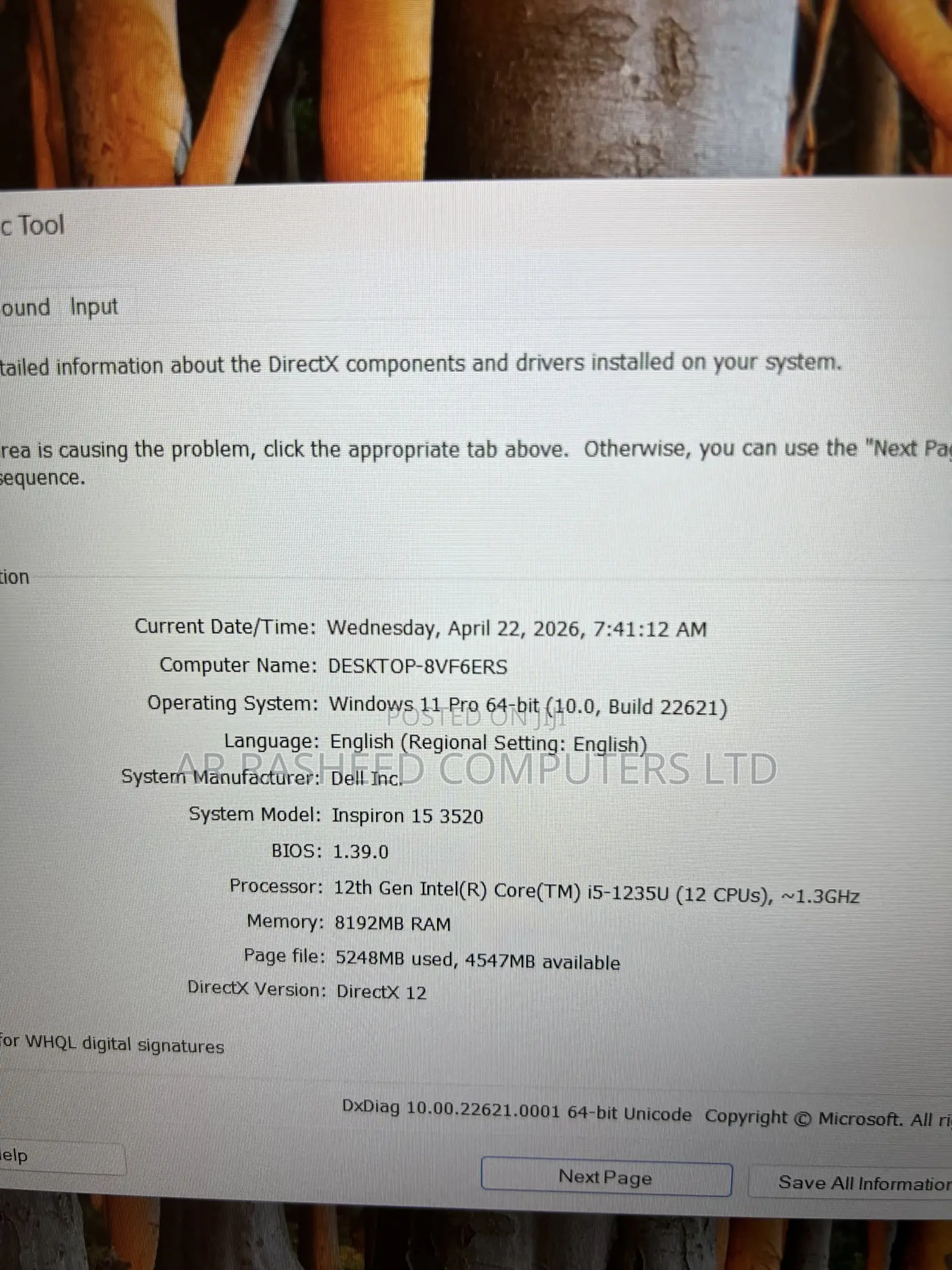 Laptop Dell Inspiron 15 8GB Intel Core i5 SSD 256GB