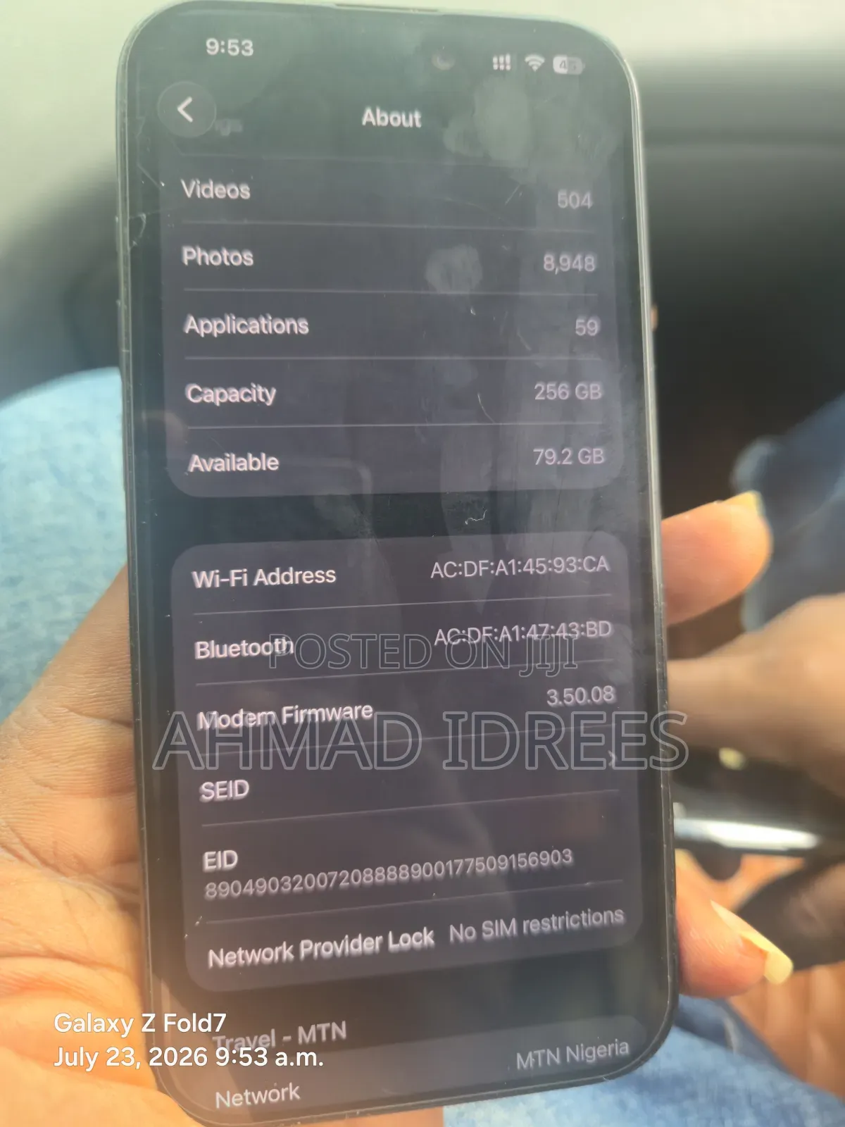 Apple iPhone 15 Pro 256 GB Blue