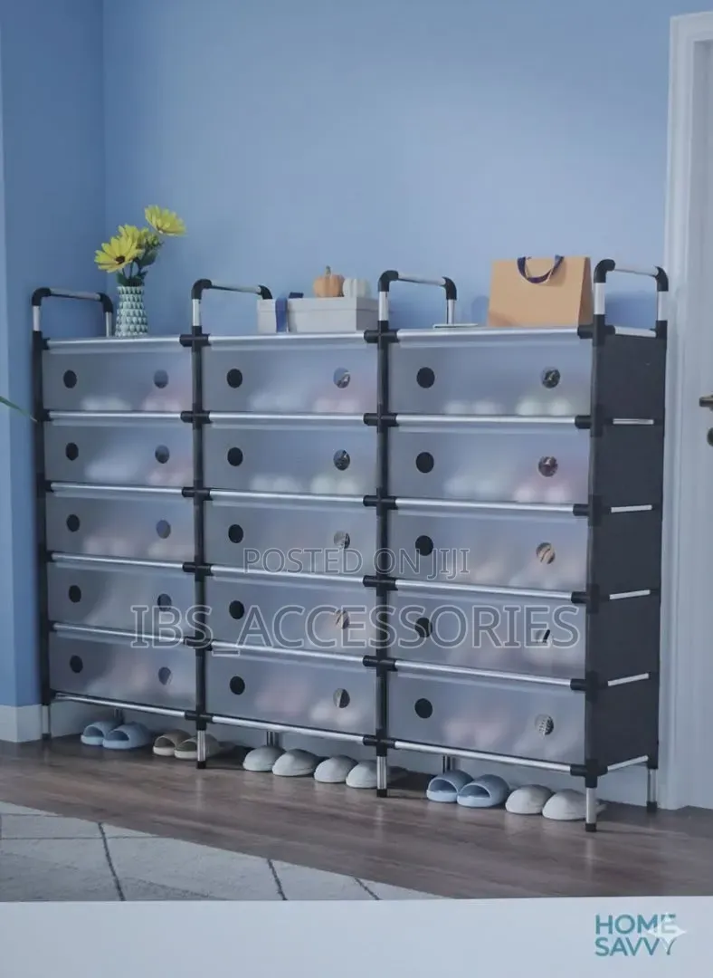 3 Column Dustproof Shoe Rack