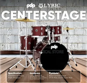PDP Center Stage 5pc Complete Kit, Ruby Red Sparkle