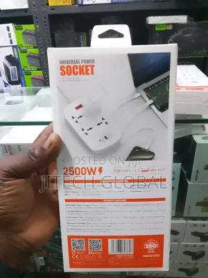 4 Power Socket Extention With 2 USB + 2 USB C (45w) 2m Havy