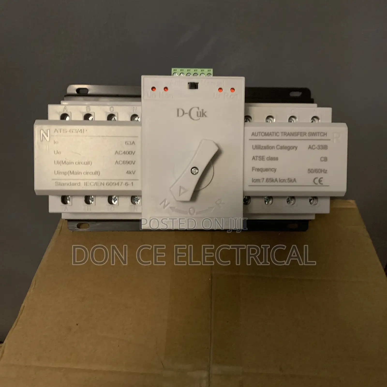 63amps 4pole Automatic Change Over Switch