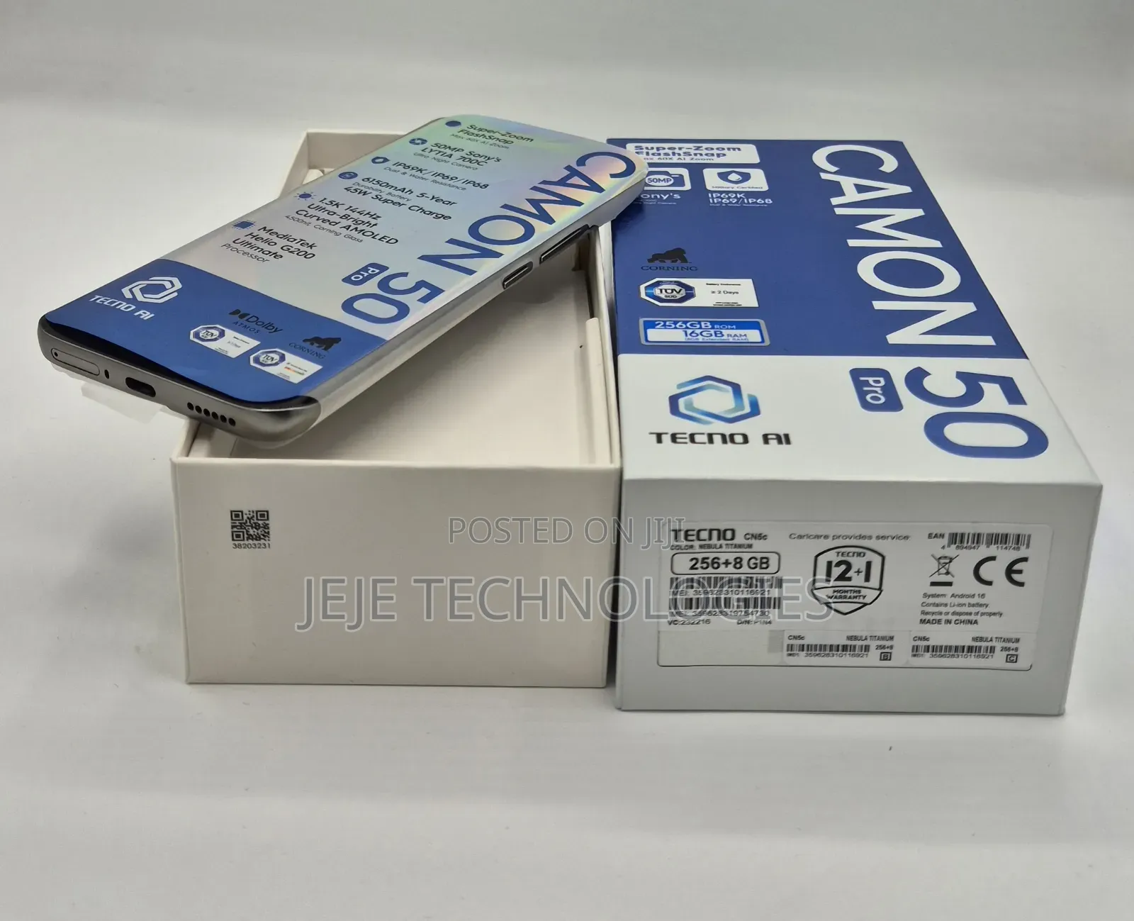 New Tecno Camon 50 Pro 256 GB