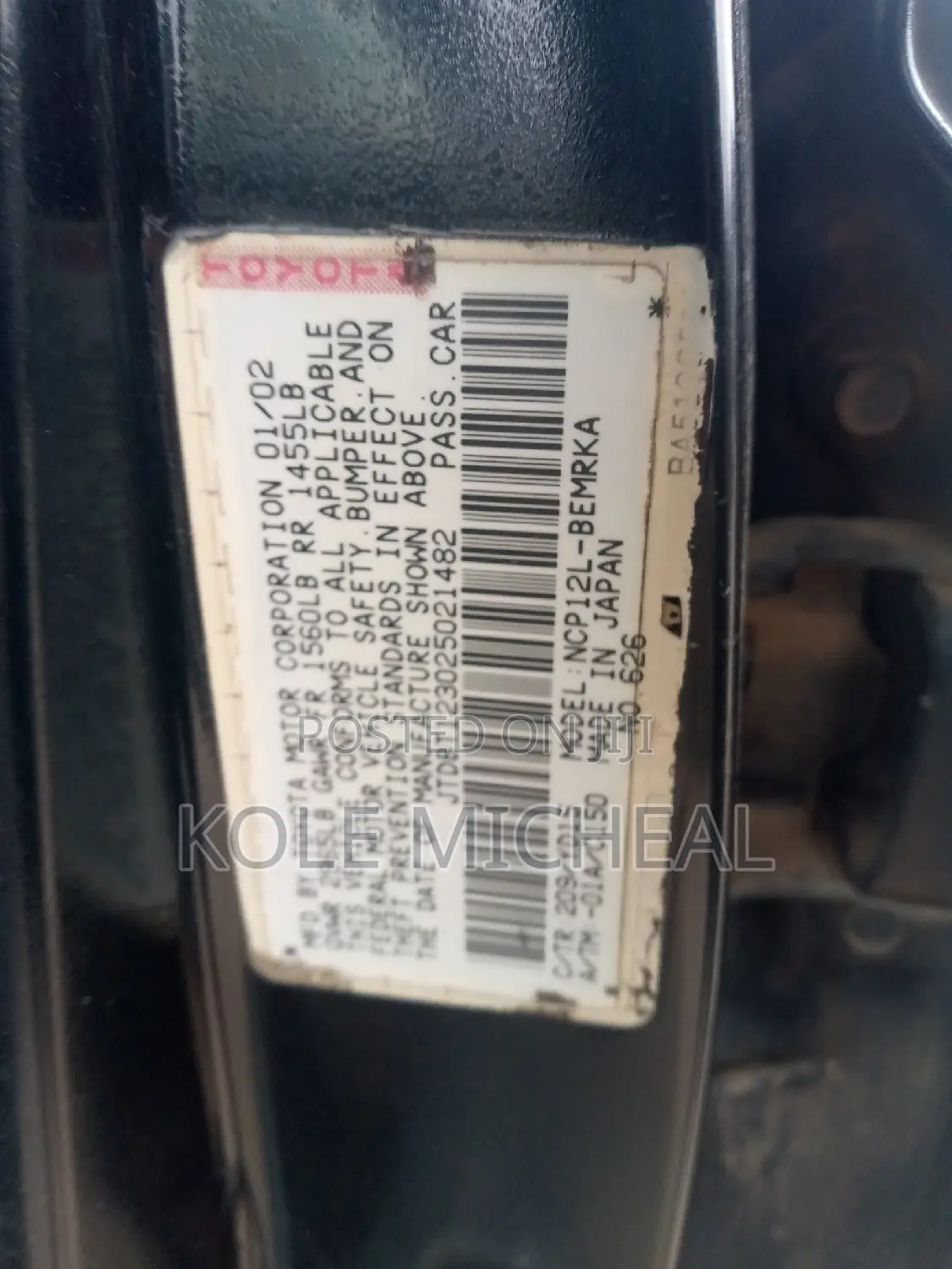 Toyota Echo 2002 Black