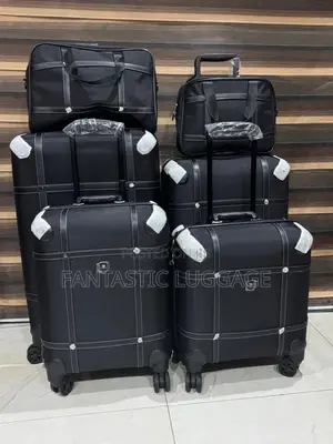 Luxury Fabric Travel Luggage Set With Laptop Bag – 4-Piece Collection