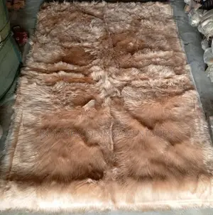 Plain Brown Vip Super Shaggy Center Rug