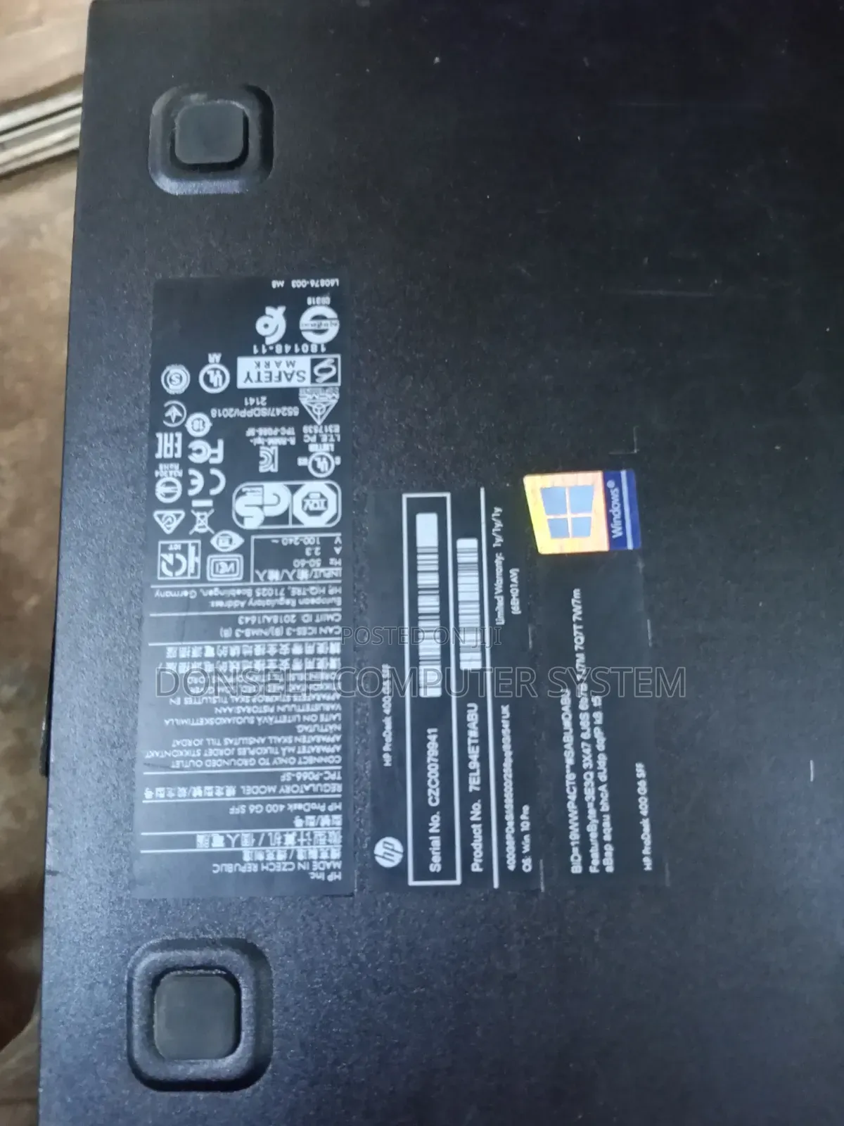 Desktop Computer HP ProDesk 400 G5 8GB Intel Core i5 SSD 128GB