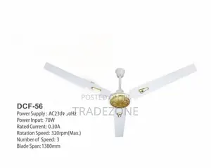 Duravolt 56" Inches Long Blade Ceiling Fan DCF-56
