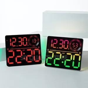 Led Digital Colorful Light Wall Clock