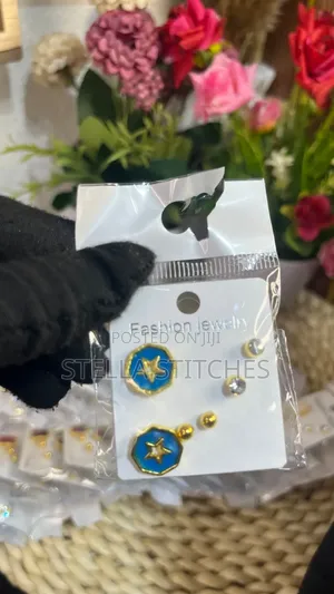 Colored Pattern Steel Earrings