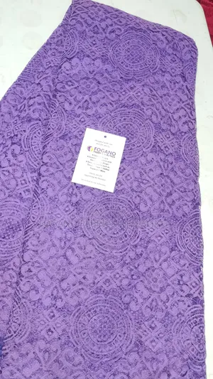 Purple Chàntily Net Lace Fabric