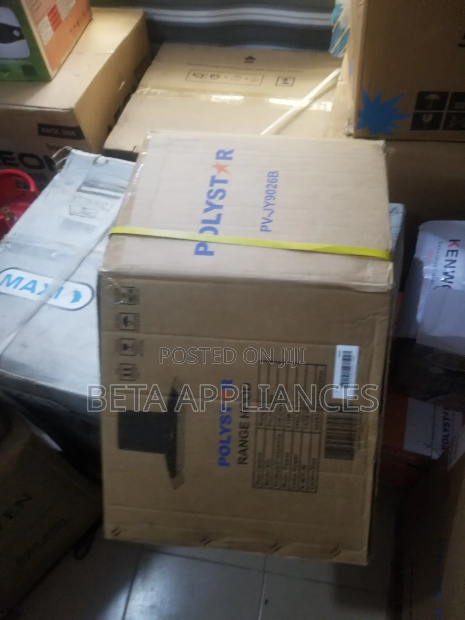 Polystar Black Kitchen Extraction Hood