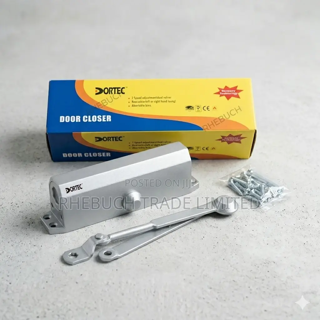 DORTEC Silver Hydraulic Door Closer With Adjustable Speed Control