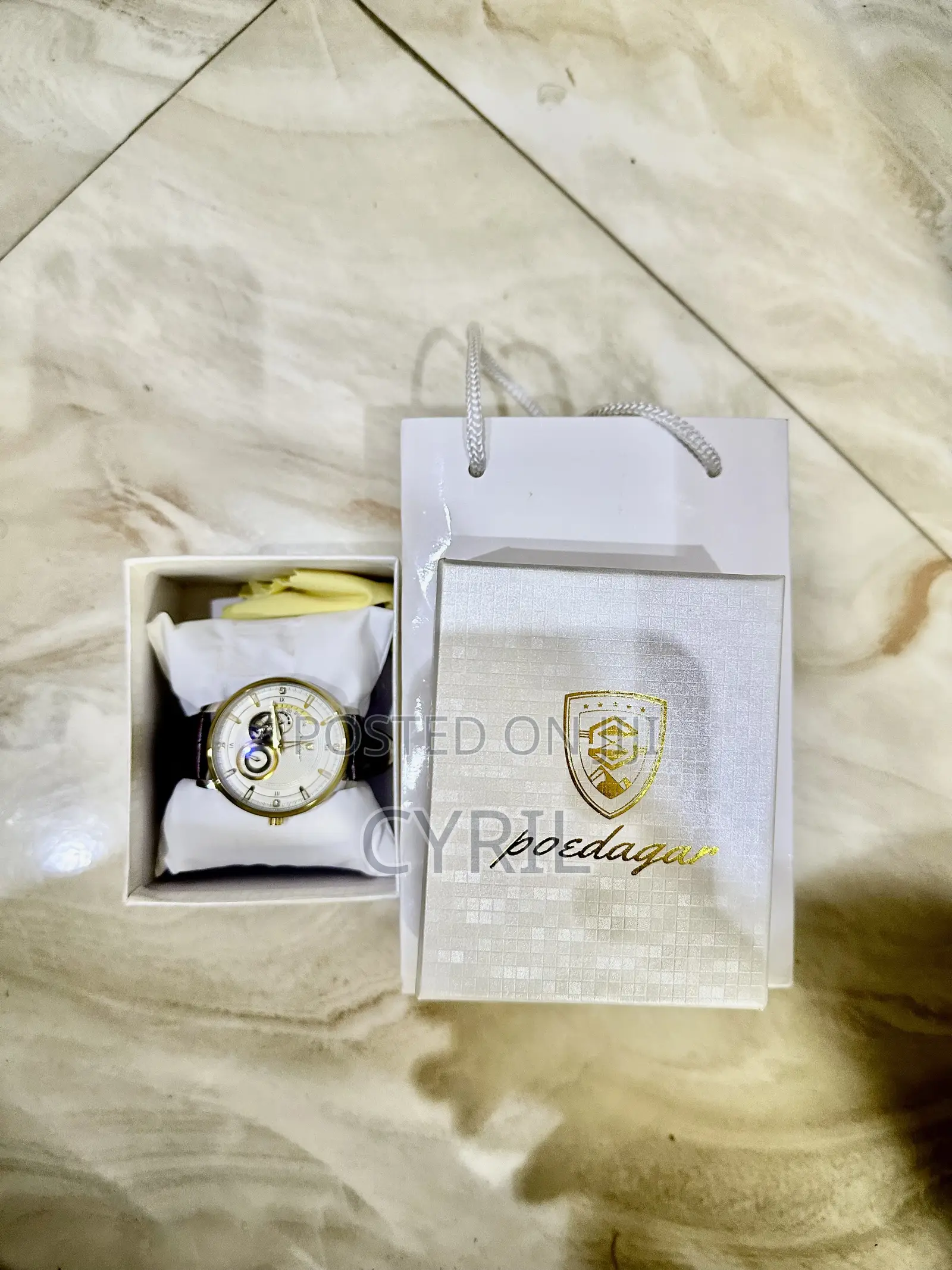 Poedagar Automatic Genuine Leather Watch