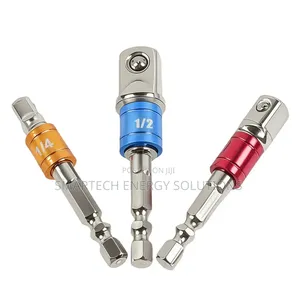 3 Pieces 1/4" 3/8" 1/2" Hex Shank Square Nut Driver Power Drill Bit