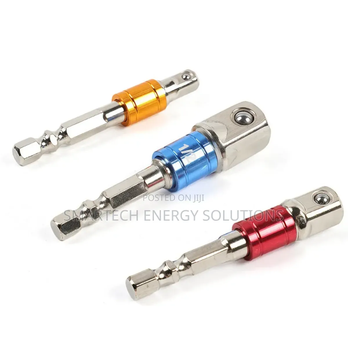 3 Pieces 1/4" 3/8" 1/2" Hex Shank Square Nut Driver Power Drill Bit