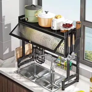 Over the Sink Plate Rack With Lid