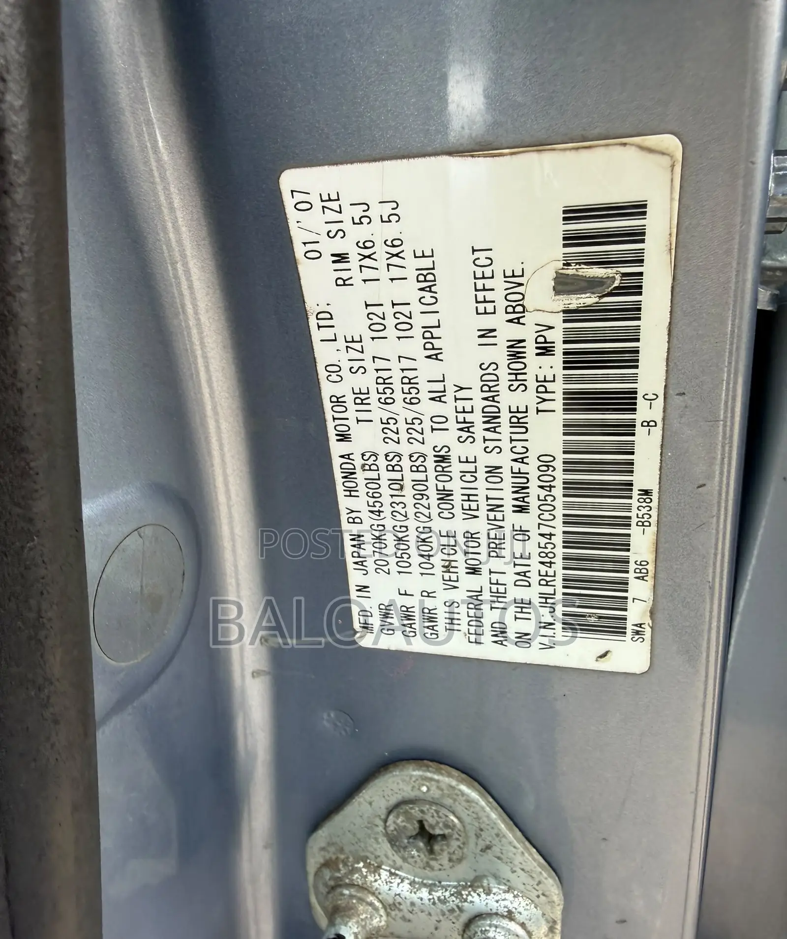 Honda CR-V 2.4 EX Automatic 2008 Blue