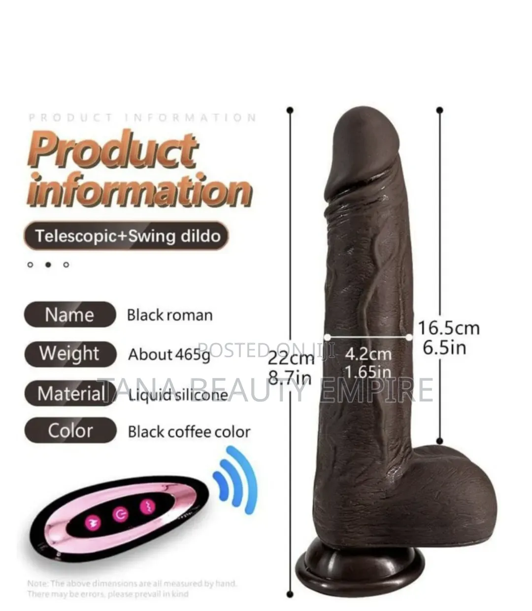 Rechargeable Remote Controlled Big Dildo Orgasm Vibrator