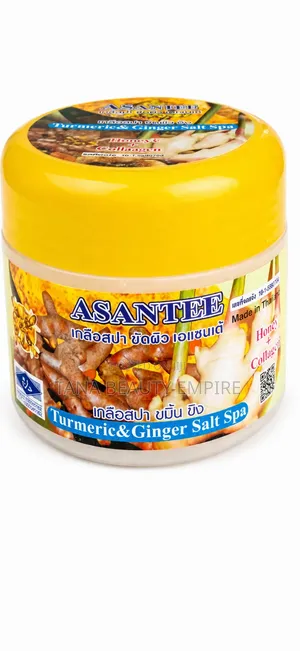 Asantee Rice Milk Salt Tumeric Ginger Salt Spa Body Scrub