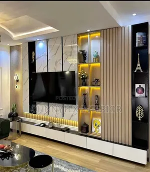 HDF Bord TV Stand With Cabinet and Drawers Very Unique