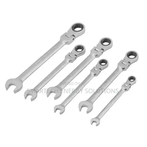 Flex-Head Double Box-End Ratcheting Wrench Set–6 PCS