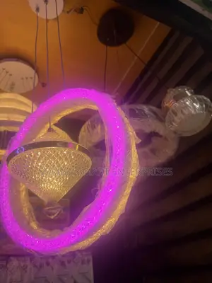 Crystal Halo LED Pendant Chandelier (RGB Ring Chandelier)