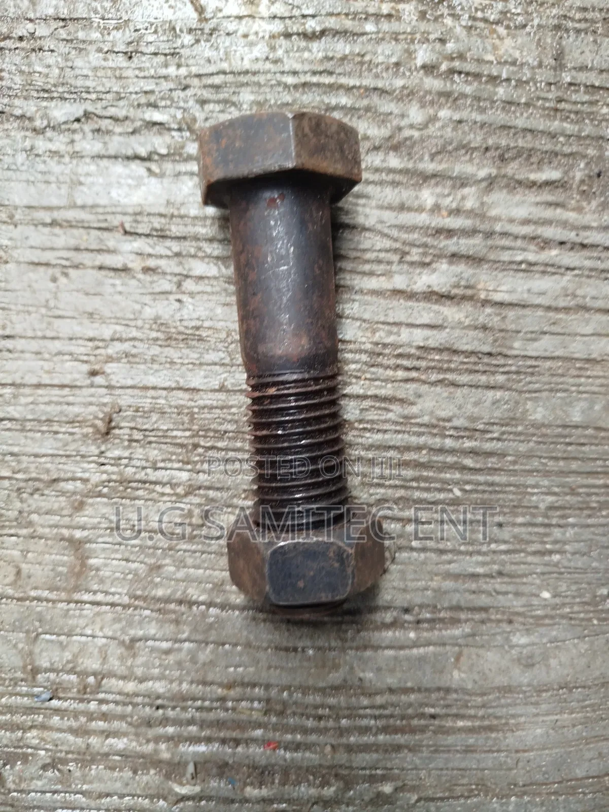 M24x100mm Black Steel Half Threaded