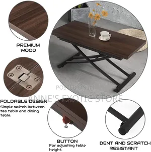 Modern Adjustable Lift-Top Coffee Table With Hidden Storage