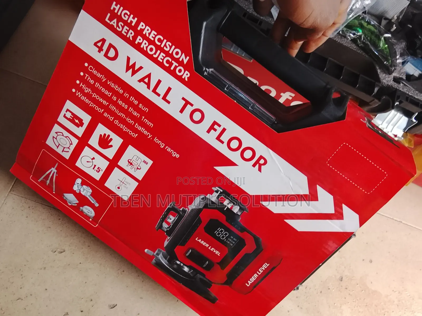 Yevolt 4D 16-Line Green Laser Level Kit,