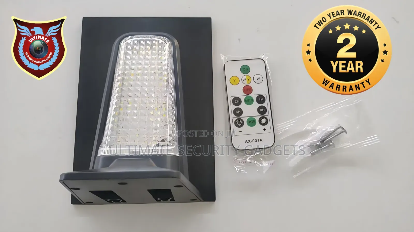 Solar Powered Wall Fence Light With Remote Control