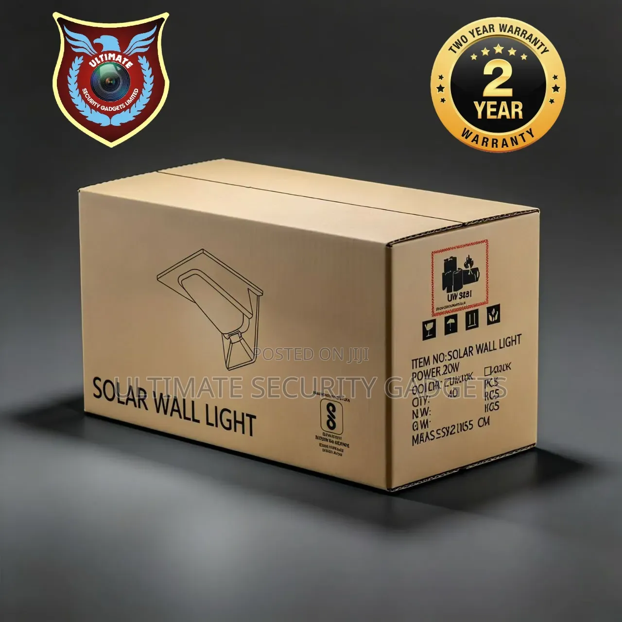 Solar Powered Wall Fence Light With Remote Control
