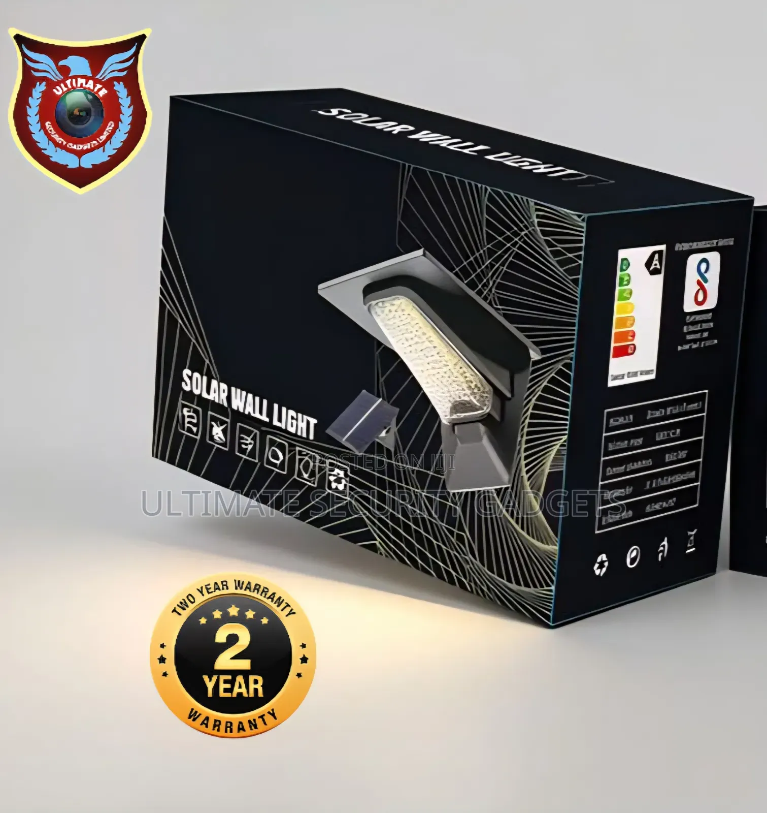 Solar Powered Wall Fence Light With Remote Control
