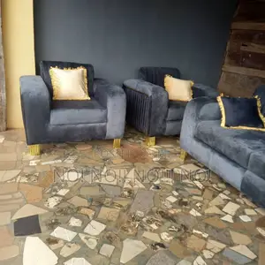 Brand New 7 Seater High Quality Velvet Sofa Set With Throw Pillows