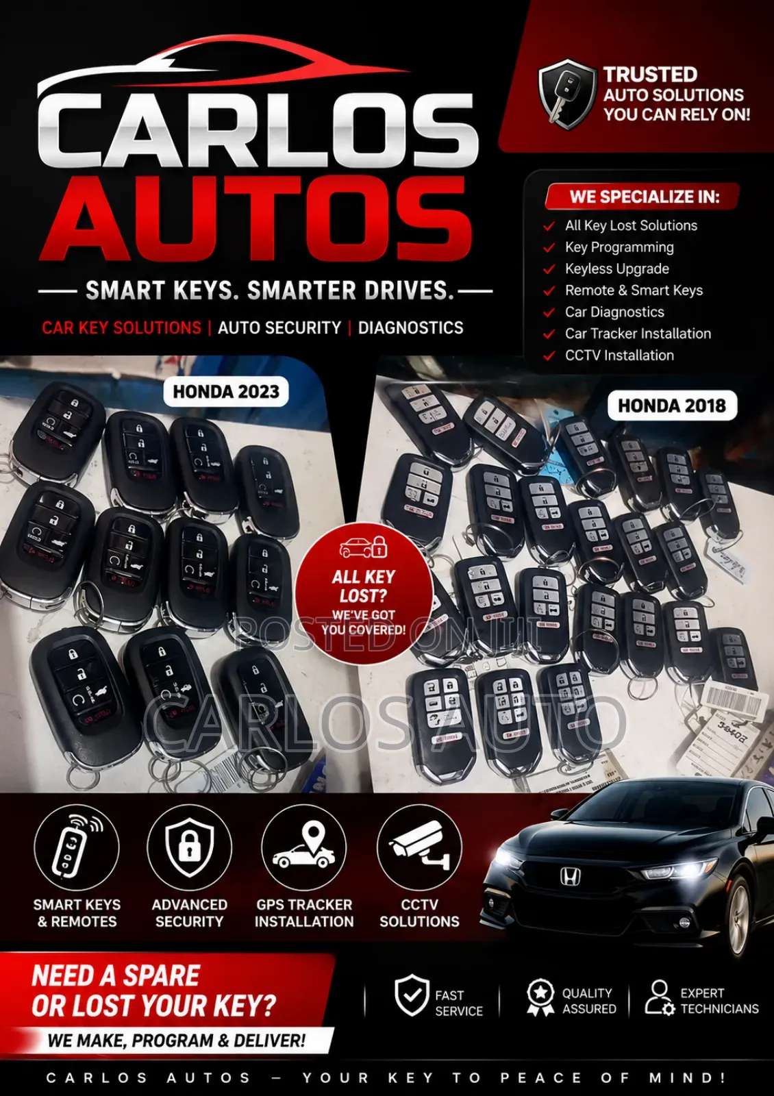 Professional GPS Tracker Installation Car Key Programming