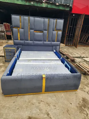 Standard Brand New Padded Bed.