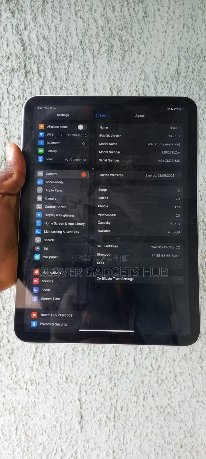 Apple iPad 10.2 (2020) Wi-Fi 64 GB Silver