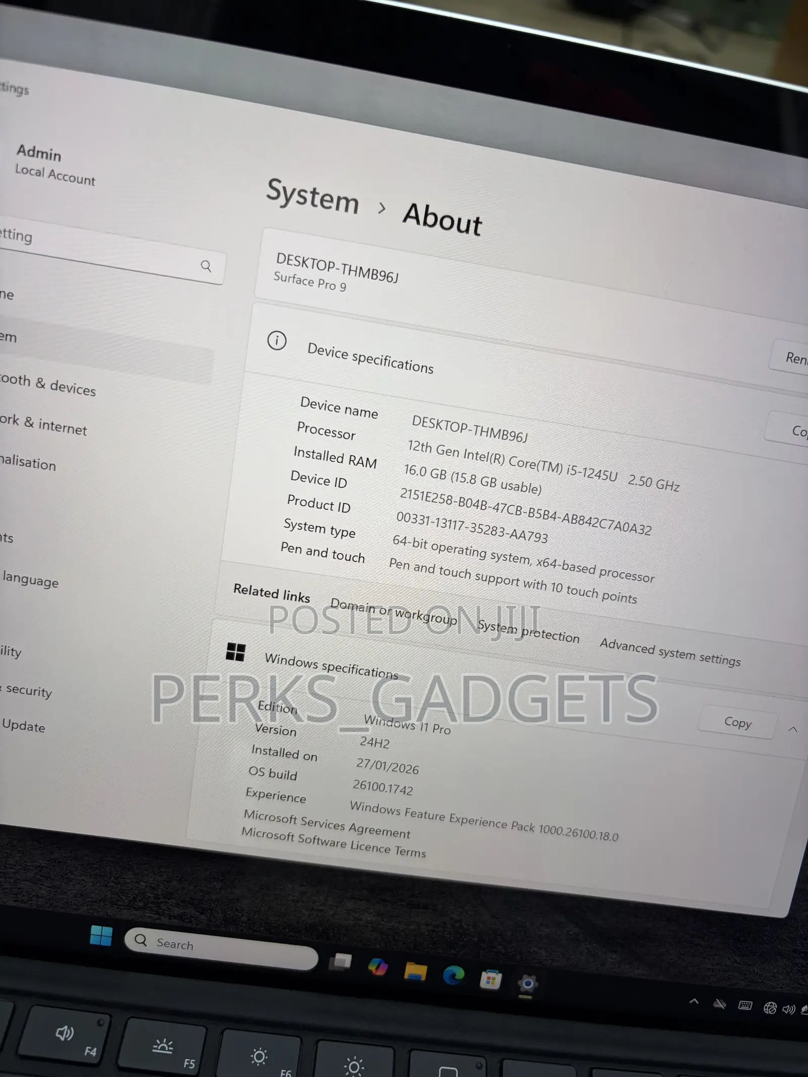 Laptop Microsoft Surface Pro 9 16GB Intel Core i5 SSD 256GB