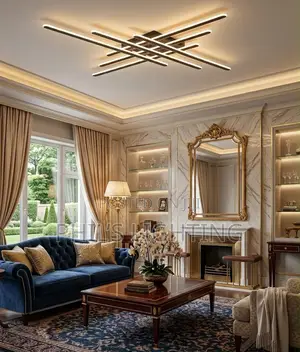 Nordic Simplicity Stylish Style Strip Crossing LED Ceiling Lights
