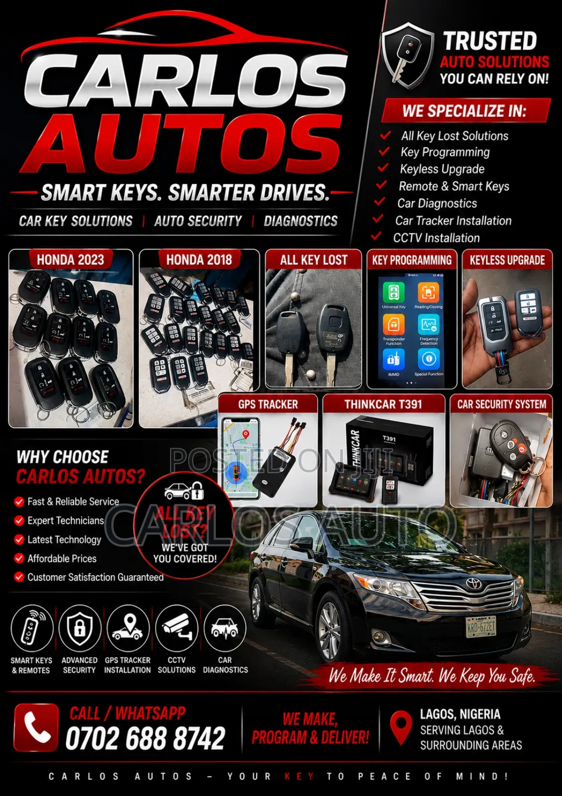 Professional GPS Tracker Installation Car Key Programming