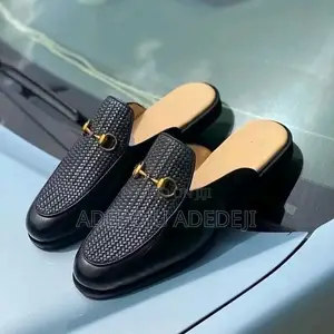 Half Shoe Black Color With Cream Color Insole