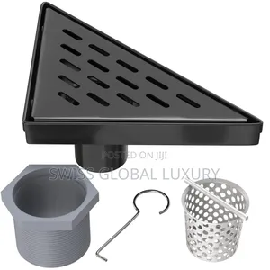 Quality Black Steel Triangle Bathroom Floor Drain