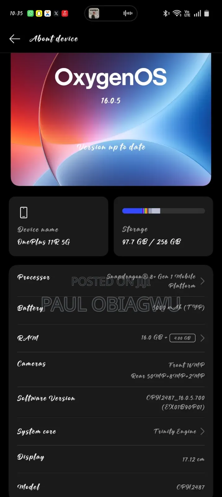 OnePlus 11R 256 GB Black