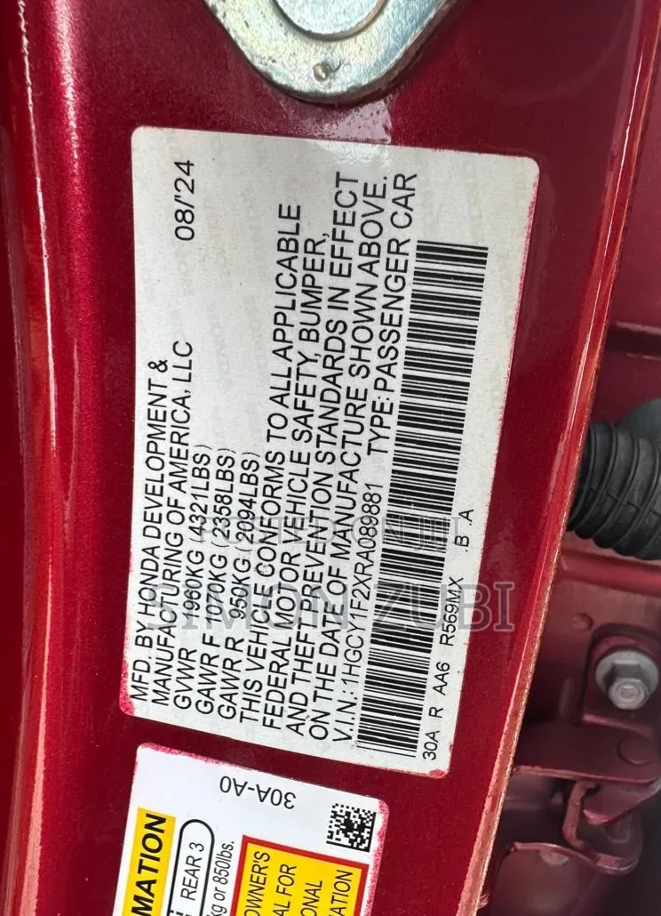 Honda Accord 2025 Red