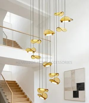 800mm Long Duplex Staircase Crystal Pendant Chandelier