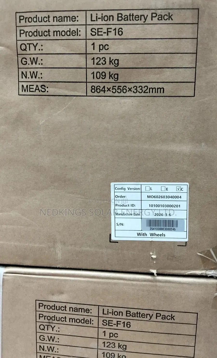 16kwh 48V DEYE Lithium Battery