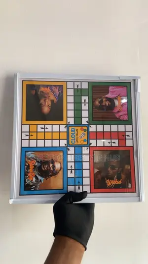 Premium Glass-Framed Ludo Board Game - Afrobeats Edition